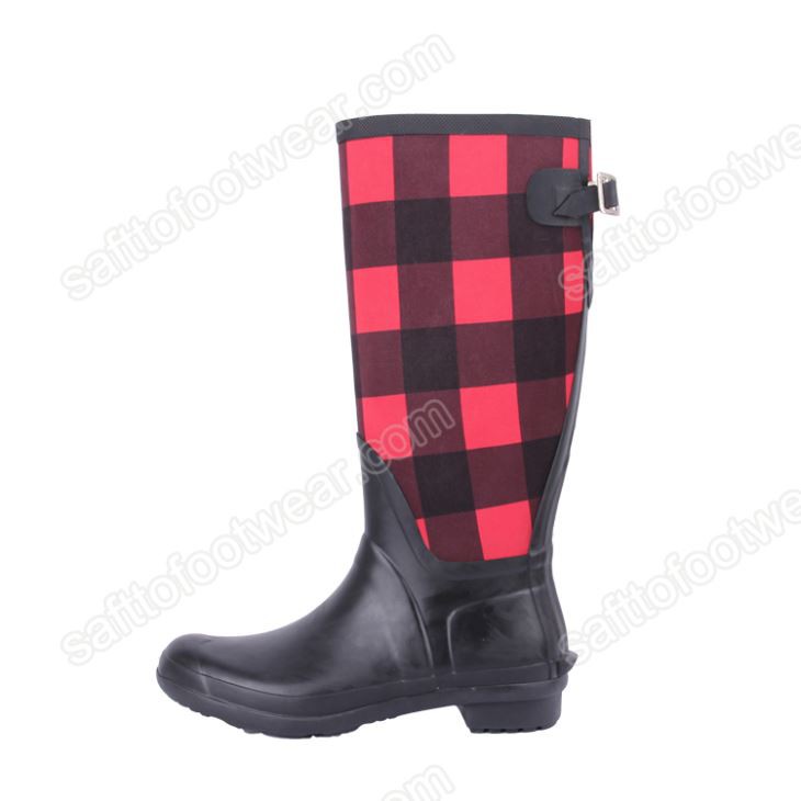 Hlýleg neoprene regnstígvél fyrir konur